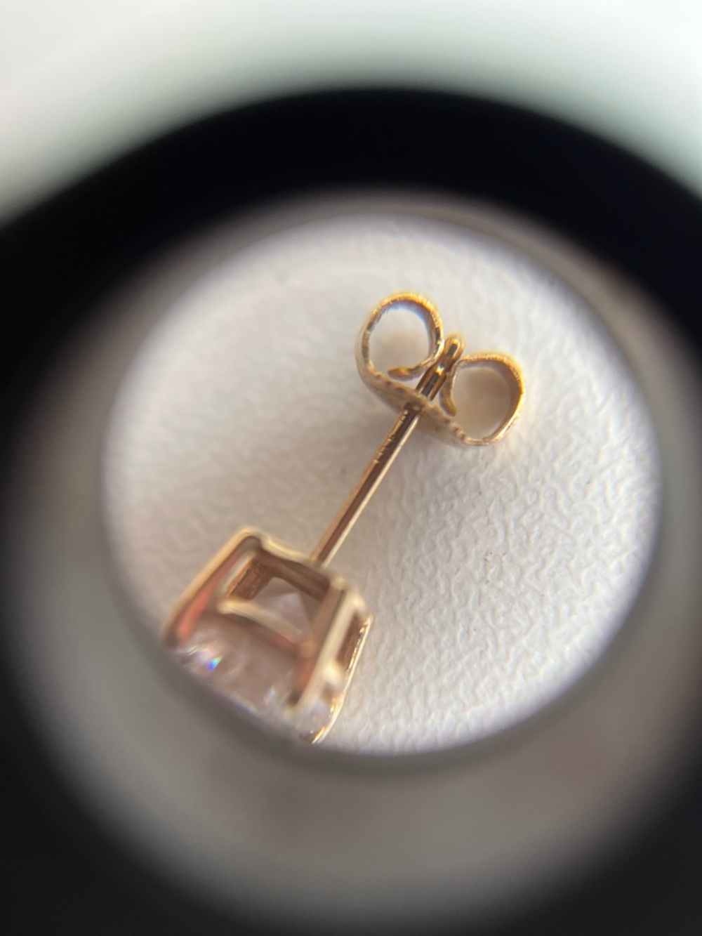 14k gold CZ bling studs - Picture 4 of 6